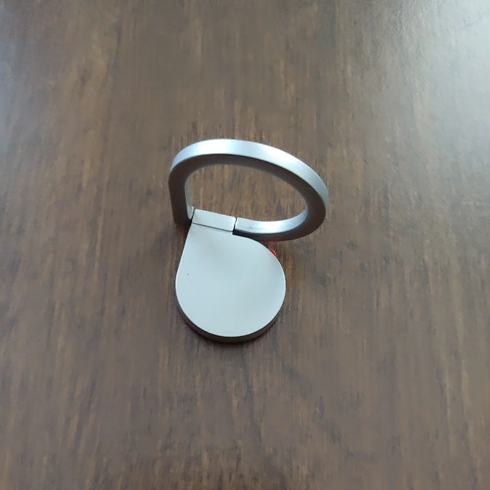 Silver Toned Teardrop Phone Ring Holder